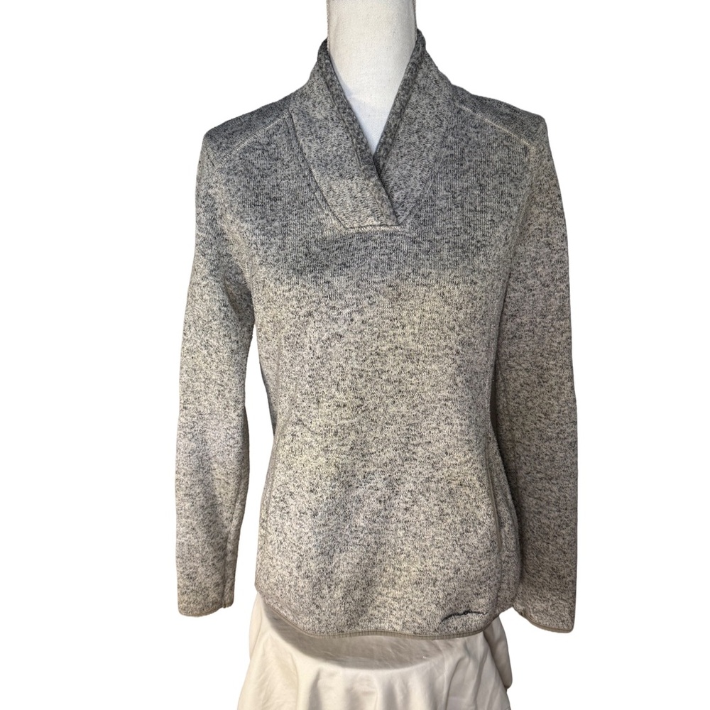 Eddie Bauer Heathered Gray Turtleneck Sweater